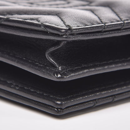 Gucci Calfskin Matelasse GG Marmont Card Case Wallet Black 10 of 10
