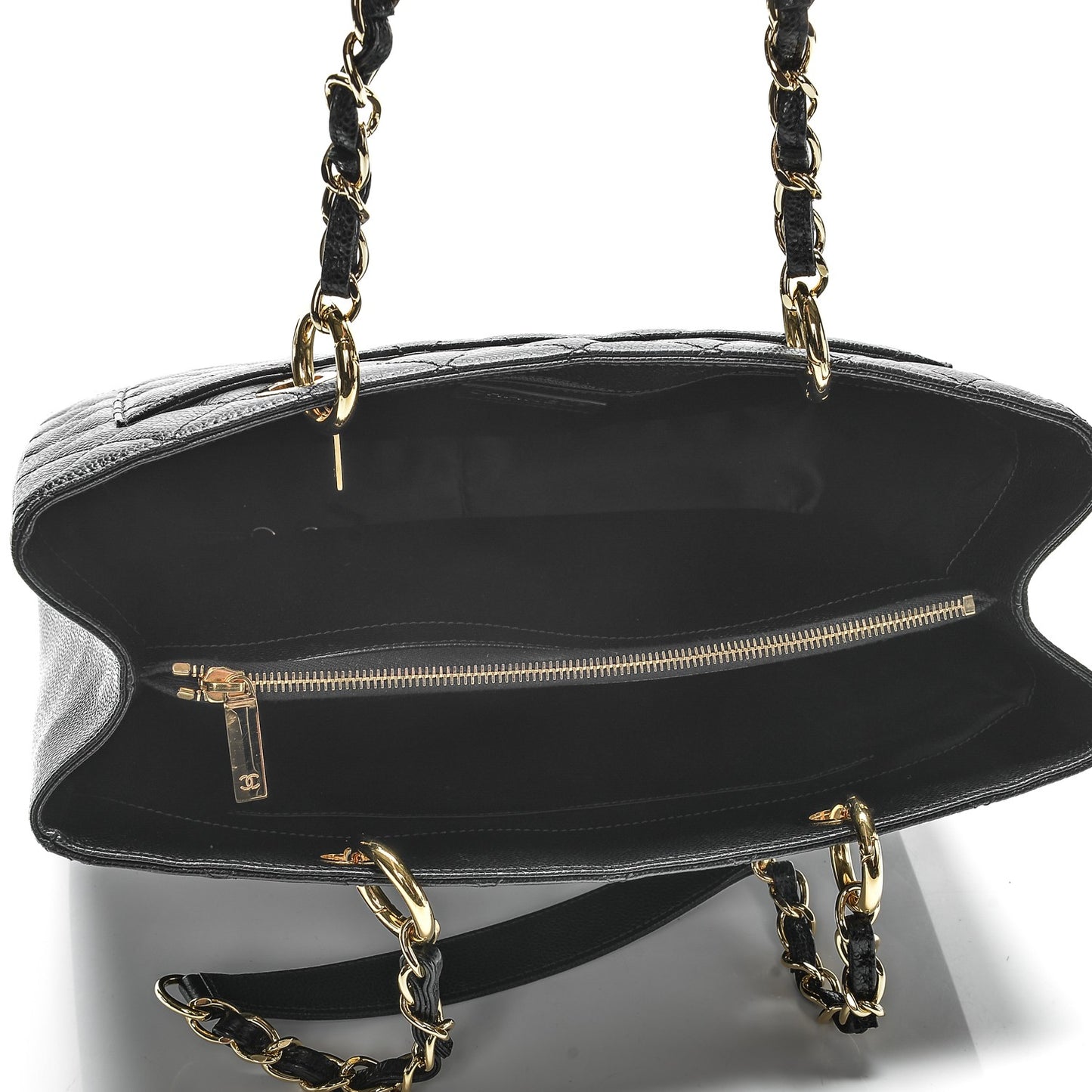 Caviar Quilted Grand Shopping Tote GST Black