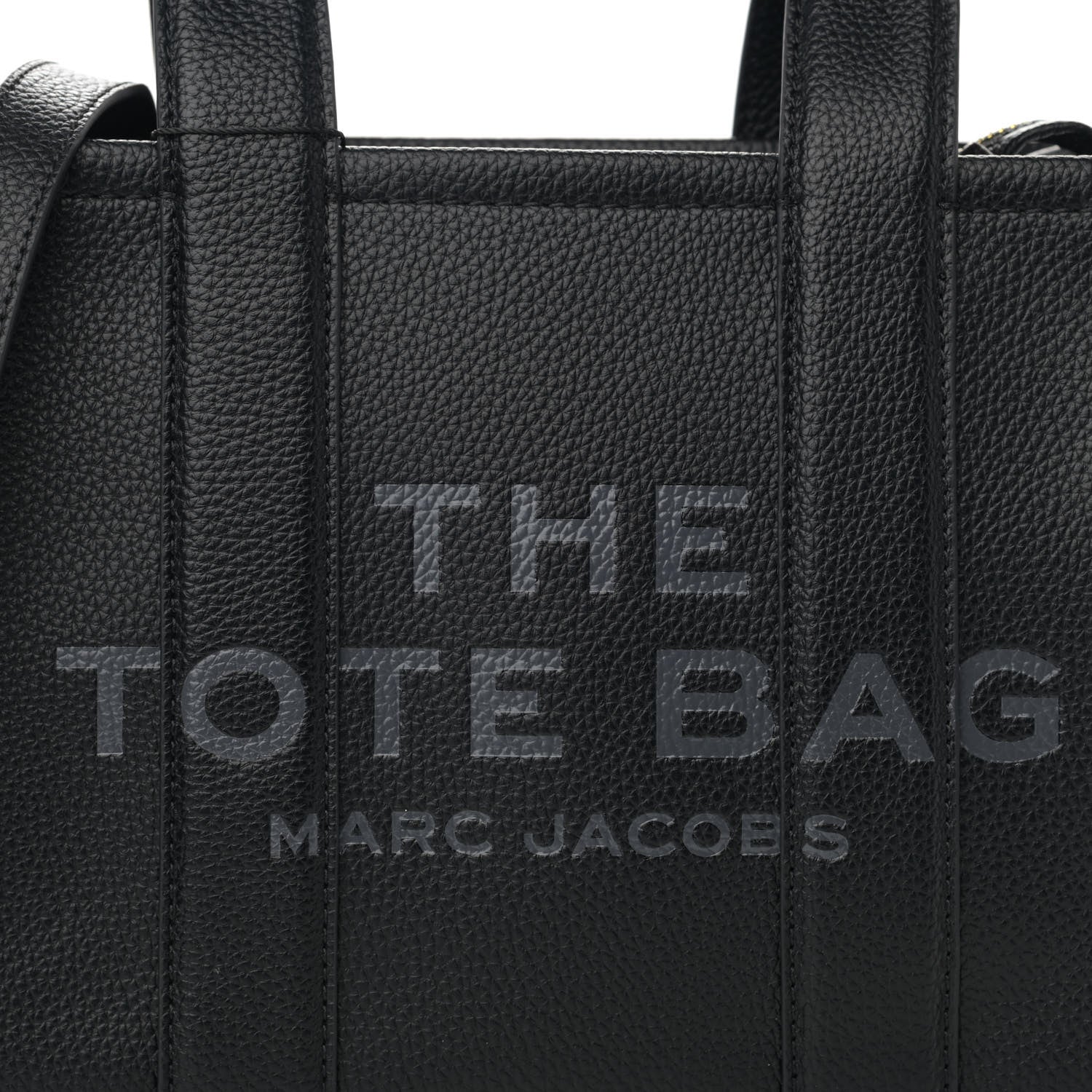 Marc Jacobs Grained Calfskin Mini The Tote Bag Black 8 of 10