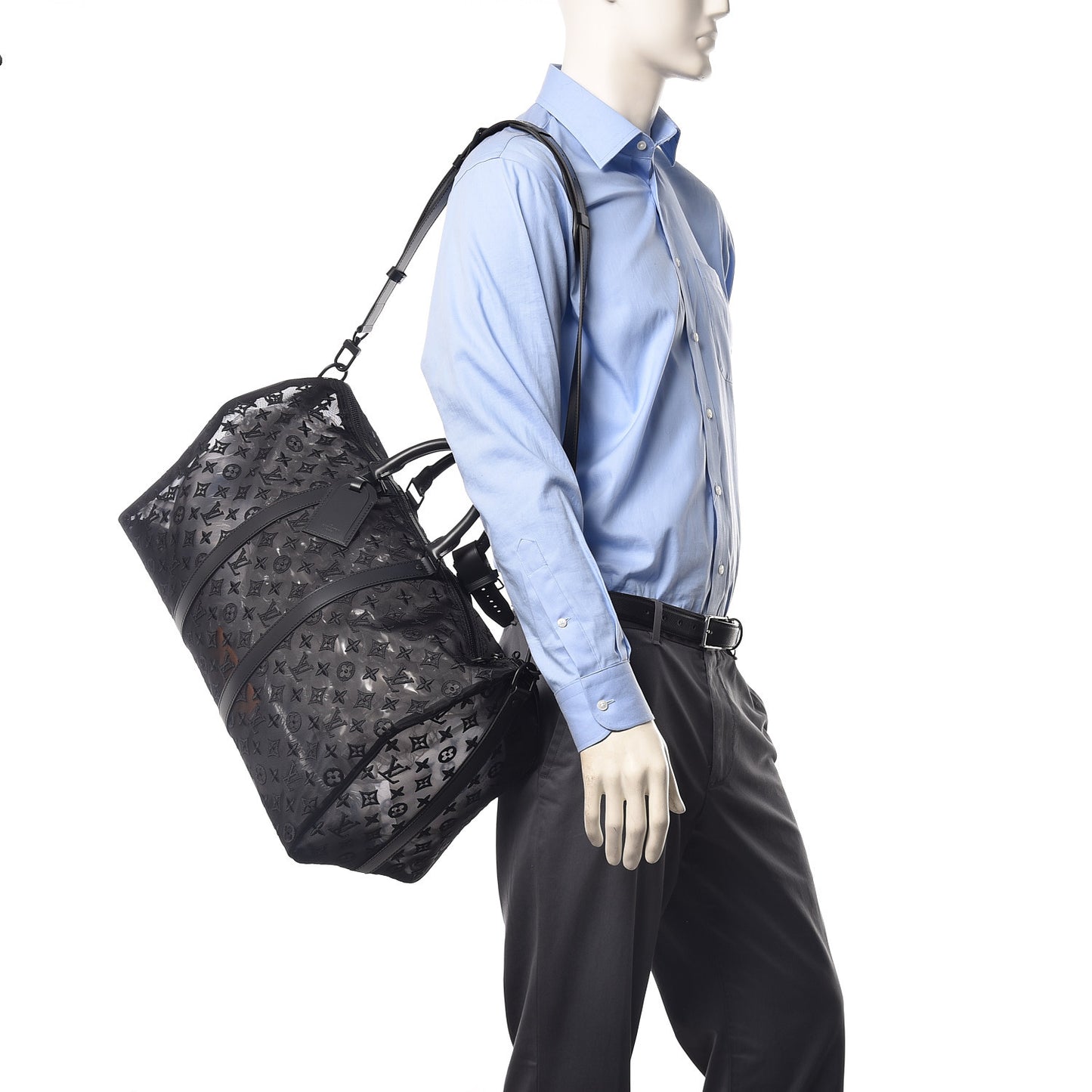 Monogram See Through Keepall Bandouliere 50 Black
