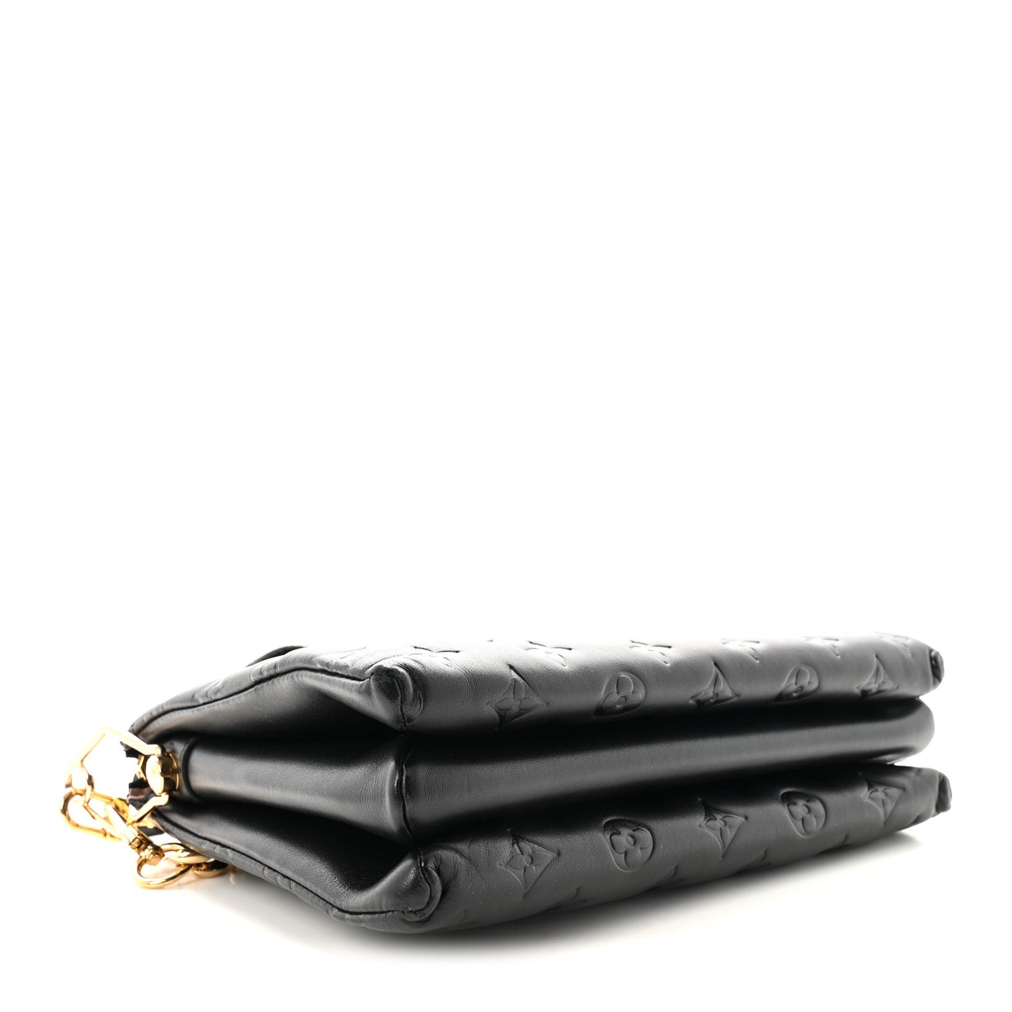 Lambskin Embossed Monogram Coussin PM Black