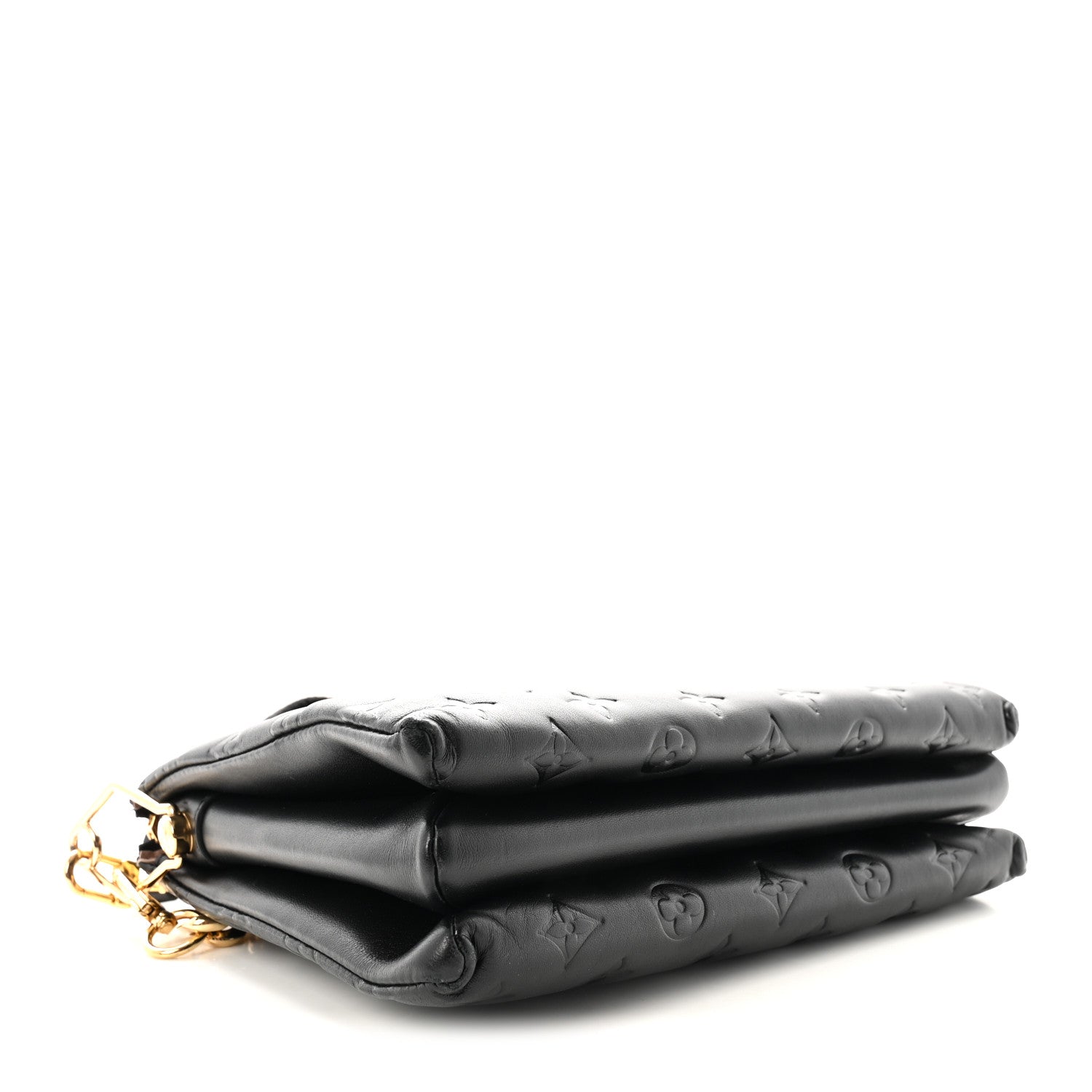 Louis Vuitton Lambskin Embossed Monogram Coussin PM Black 4 of 9
