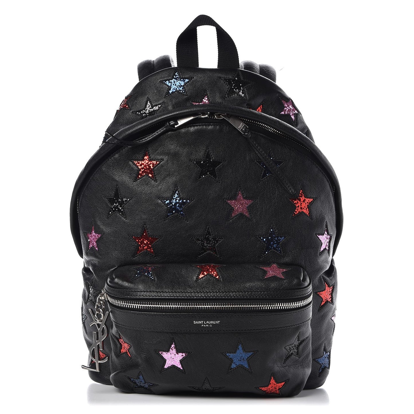 Lambskin Star Appliqué Mini City California Backpack Black