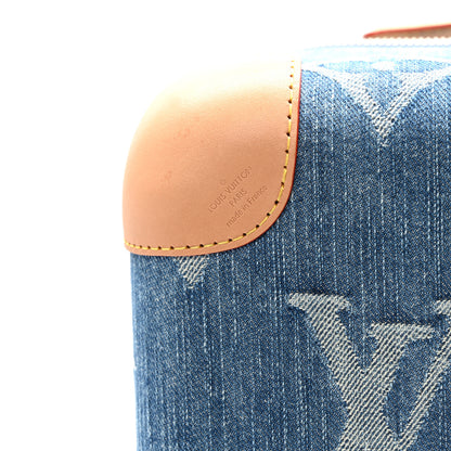 Louis Vuitton Monogram Denim Horizon 55 Blue 5 of 12