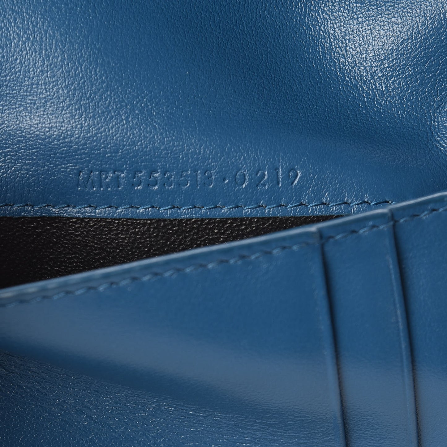 Calfskin Star Print Monogram Fragments Wallet Deep Sea
