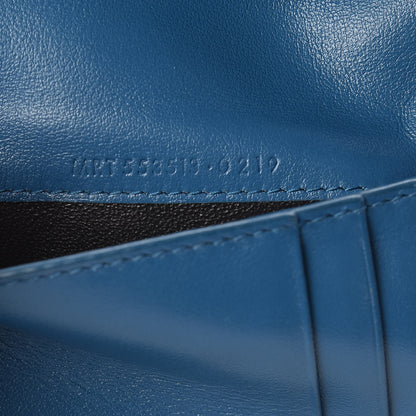 Saint Laurent Calfskin Star Print Monogram Fragments Wallet Deep Sea 7 of 8