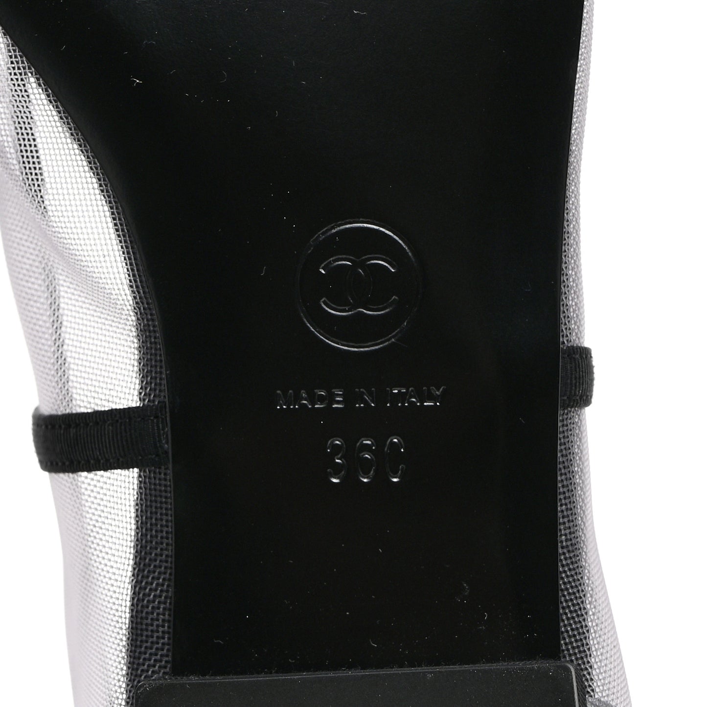 Mesh Grosgrain Camellia Mocassin Loafers 36 Grey Black