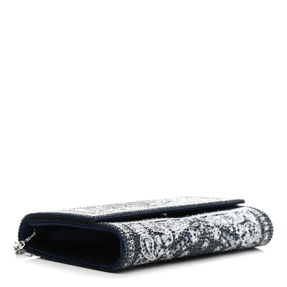 Judith Leiber Swarovski Crystal Bandana Clutch Blue White 4 of 7