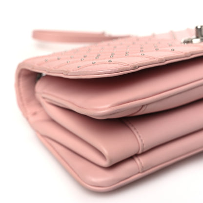 Chanel Calfskin Studded Chevron Quilted Flap Pink 9 of 10