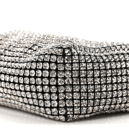 Alexander Wang Mesh Crystal Rhinestone Mini Heiress Pouch Silver 10 of 11
