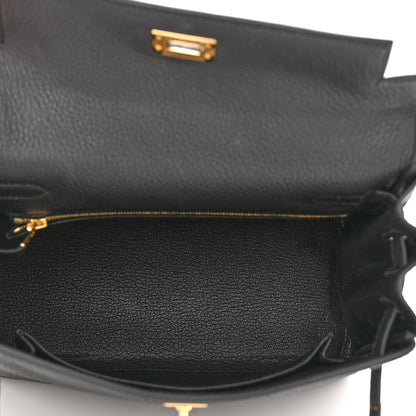 Hermes Togo Kelly Retourne 25 Black 5 of 10