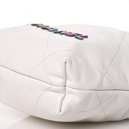 Chanel Shiny Calfskin Quilted Rainbow Mini Chanel 22 White 10 of 13