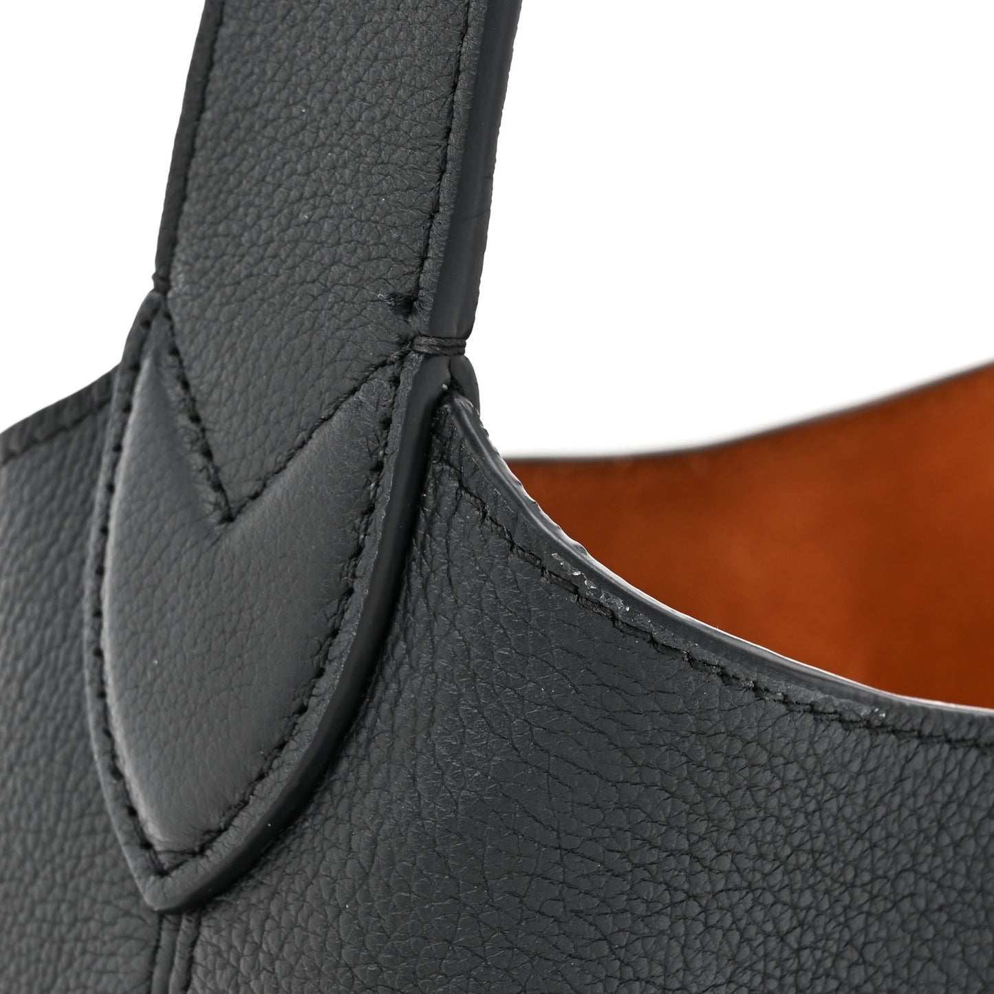 Grained Calfskin Low Key Hobo PM Black