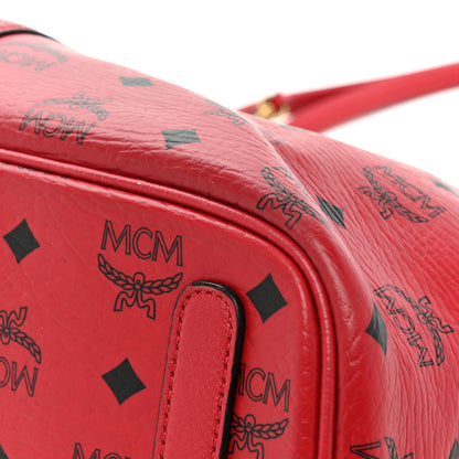 MCM Visetos Medium Liz Reversible Shopper Tote Ruby Red 26 of 31