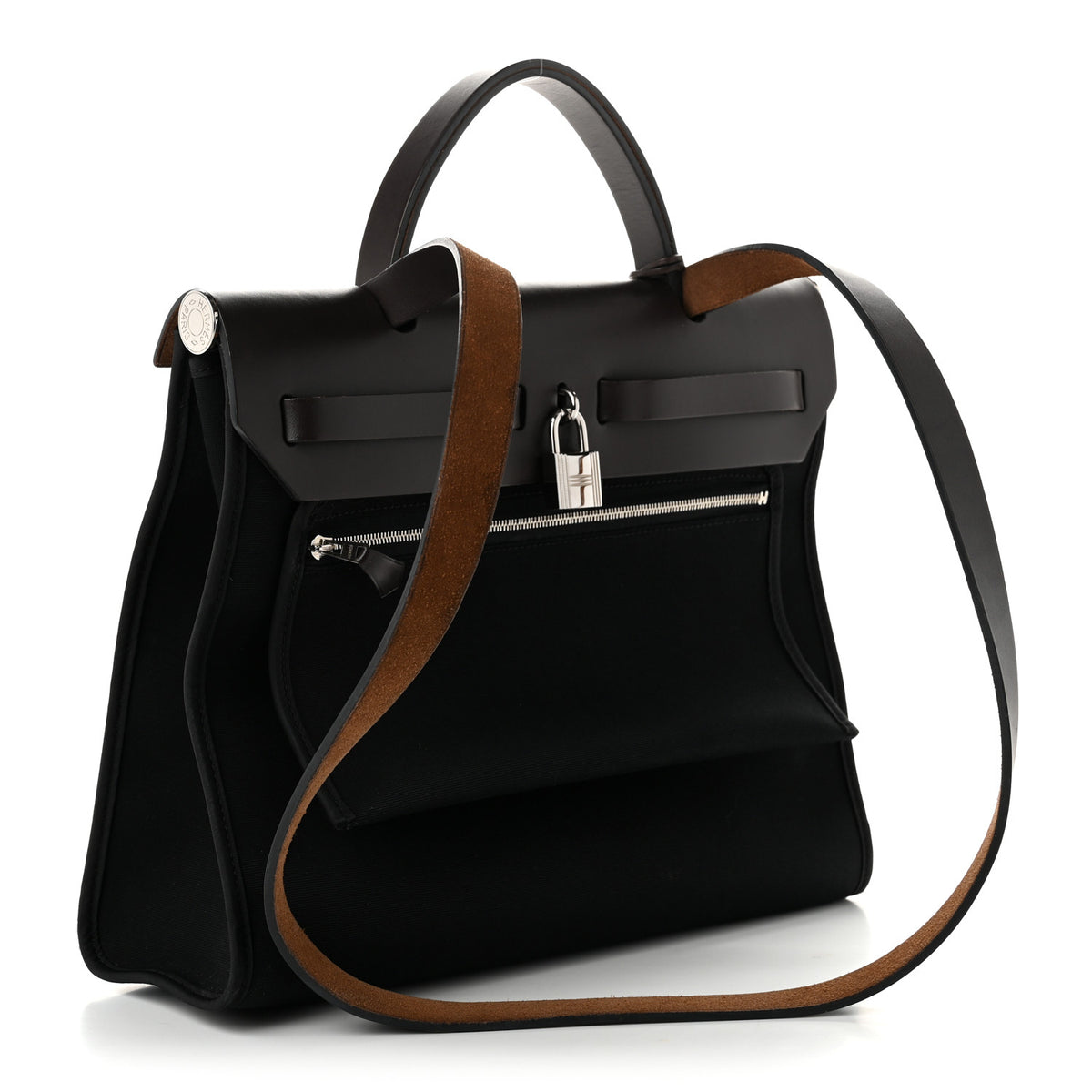 Hermes Toile Vache Hunter Herbag Zip 31 PM Ebene Black 4 of 12
