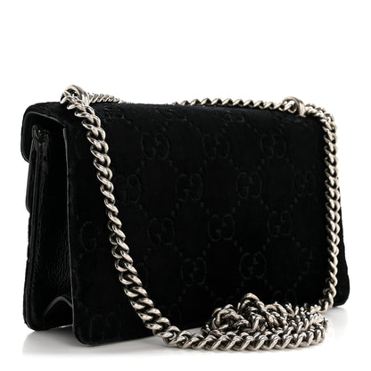 Gucci Velvet Skipper Crystal GG Monogram Small Dionysus Shoulder Bag Black Black Diamond 3 of 12
