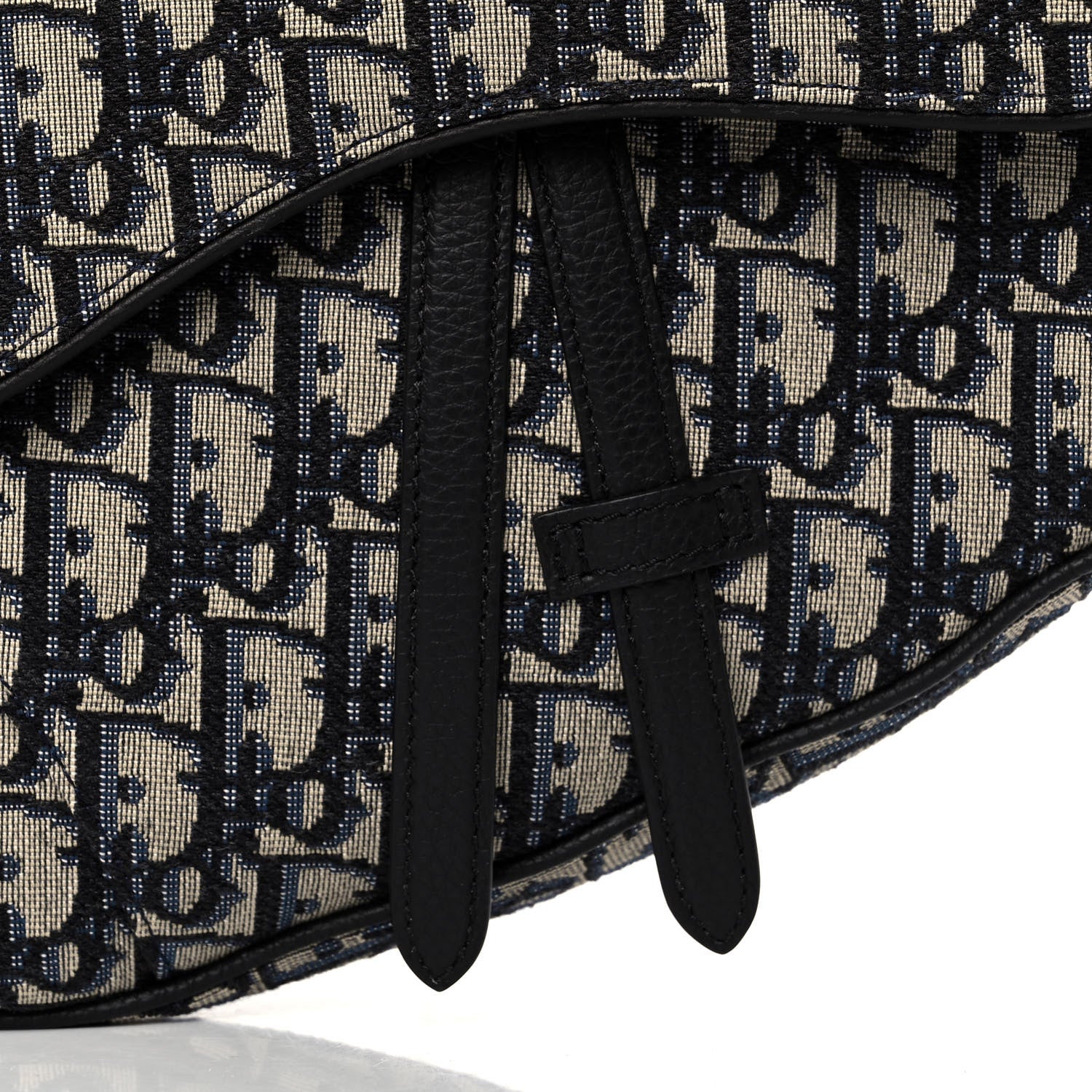 Christian Dior Oblique Mens Saddle Bag Blue 9 of 14