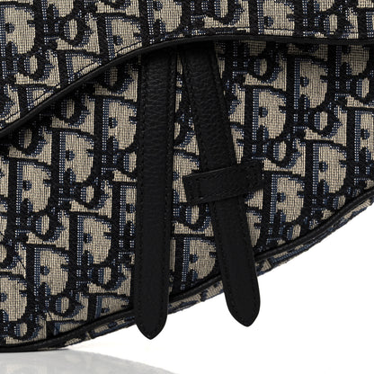 Christian Dior Oblique Mens Saddle Bag Blue 9 of 14