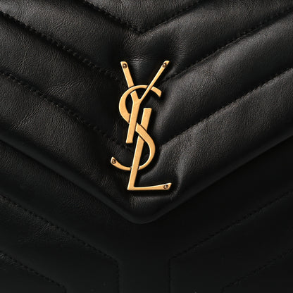 Saint Laurent Calfskin Y Quilted Monogram Small Loulou Chain Satchel Black 8 of 10