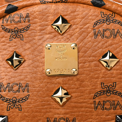 MCM Visetos Studded Small Stark M Backpack Cognac 9 of 10