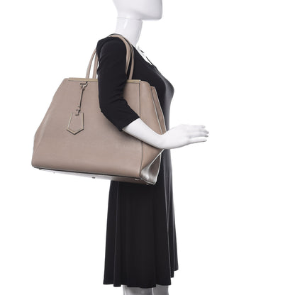 Fendi Vitello Elite Large 2Jours Tote Tortora 2 of 11