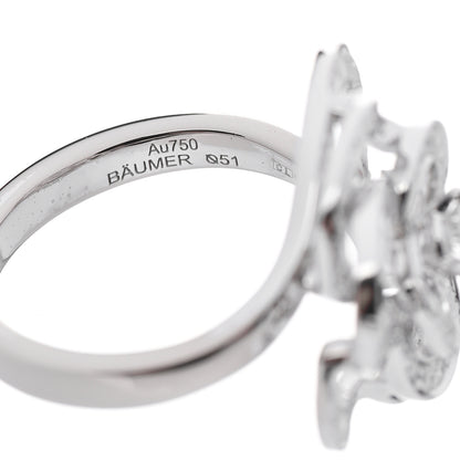Chanel 18K White Gold Diamond Fil de Camelia Ring 51 5.75 6 of 7