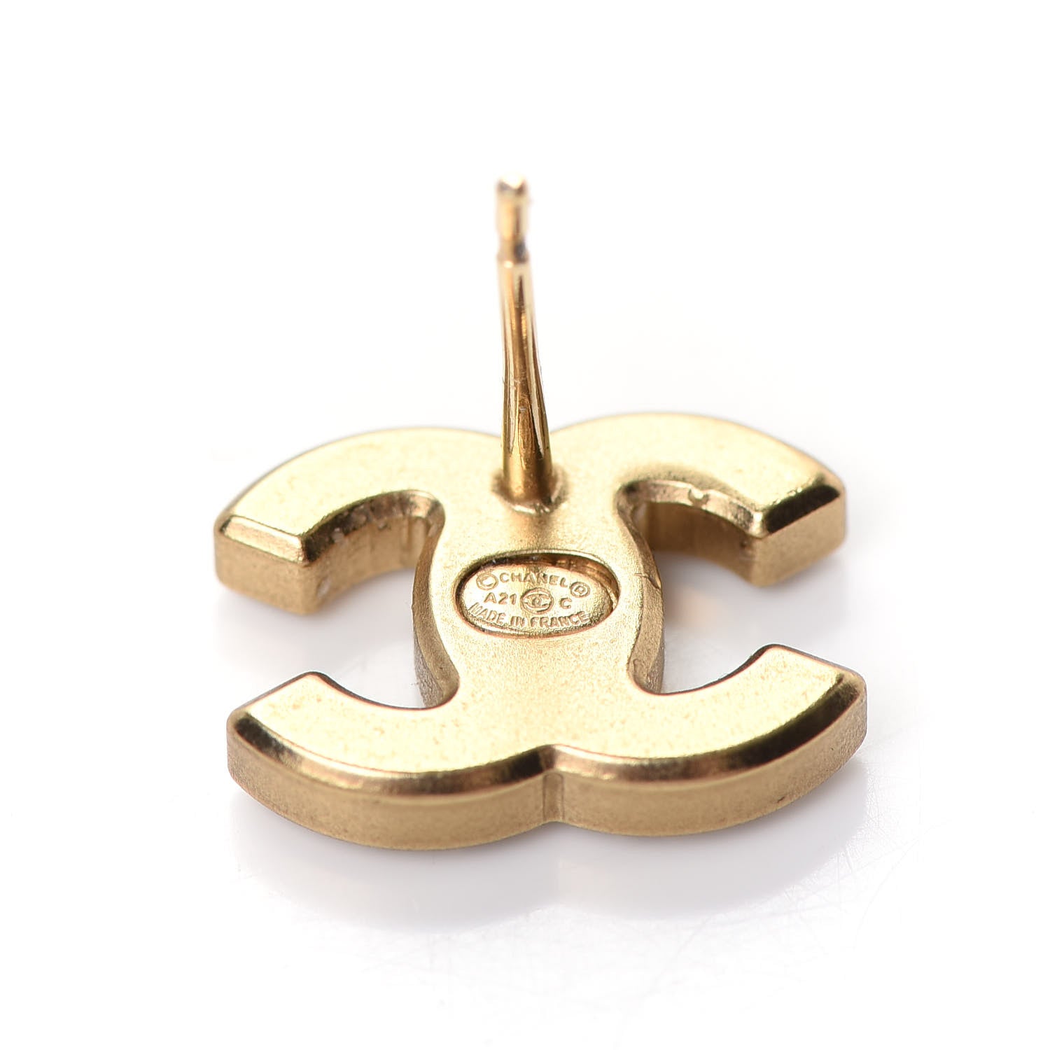Chanel Crystal CC Earrings Gold 4 of 4