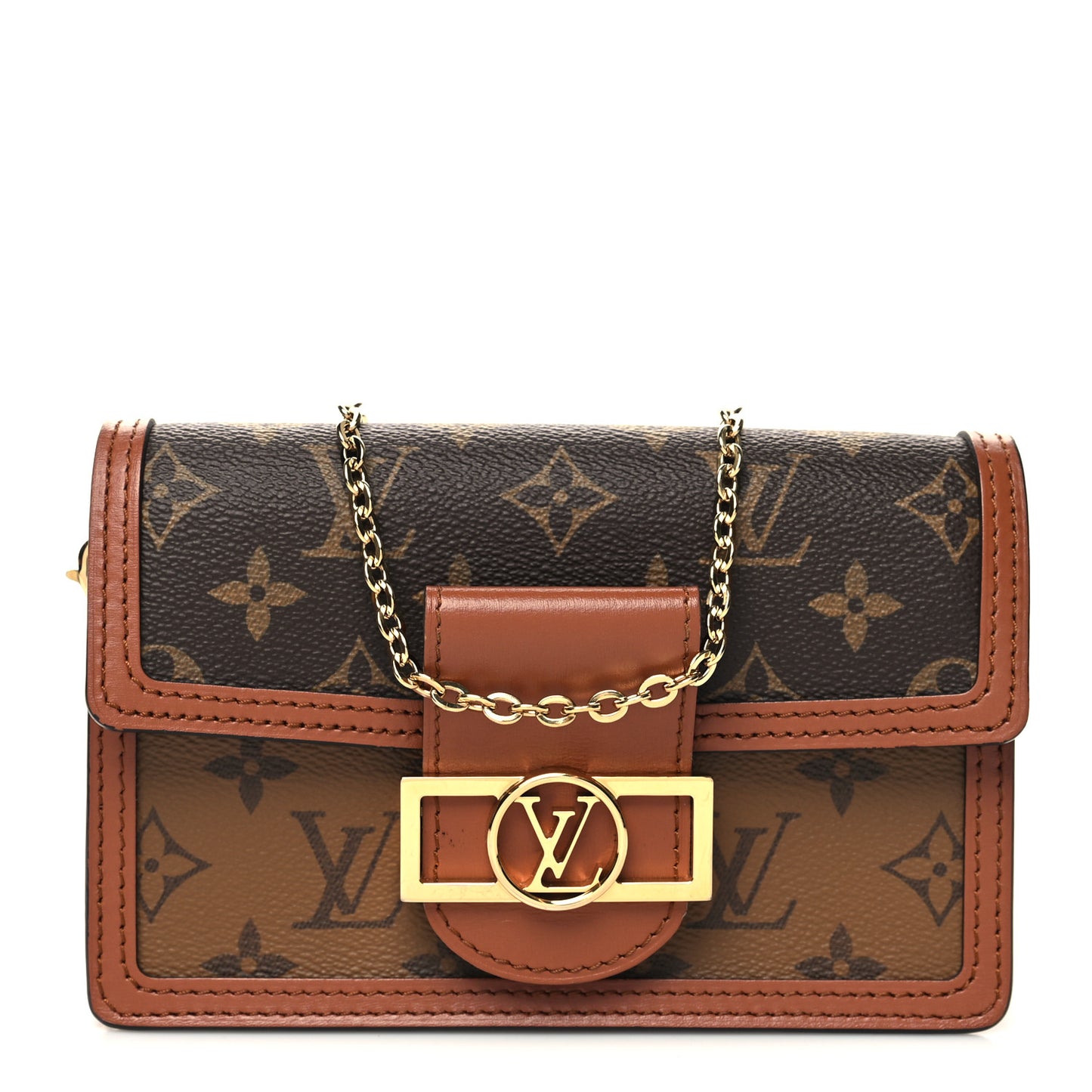 Reverse Monogram Dauphine Chain Wallet