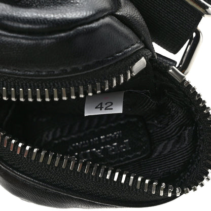 Prada Nappa Re-Nylon Metal Triangle Logo Mini Arm Pouch Black 7 of 8