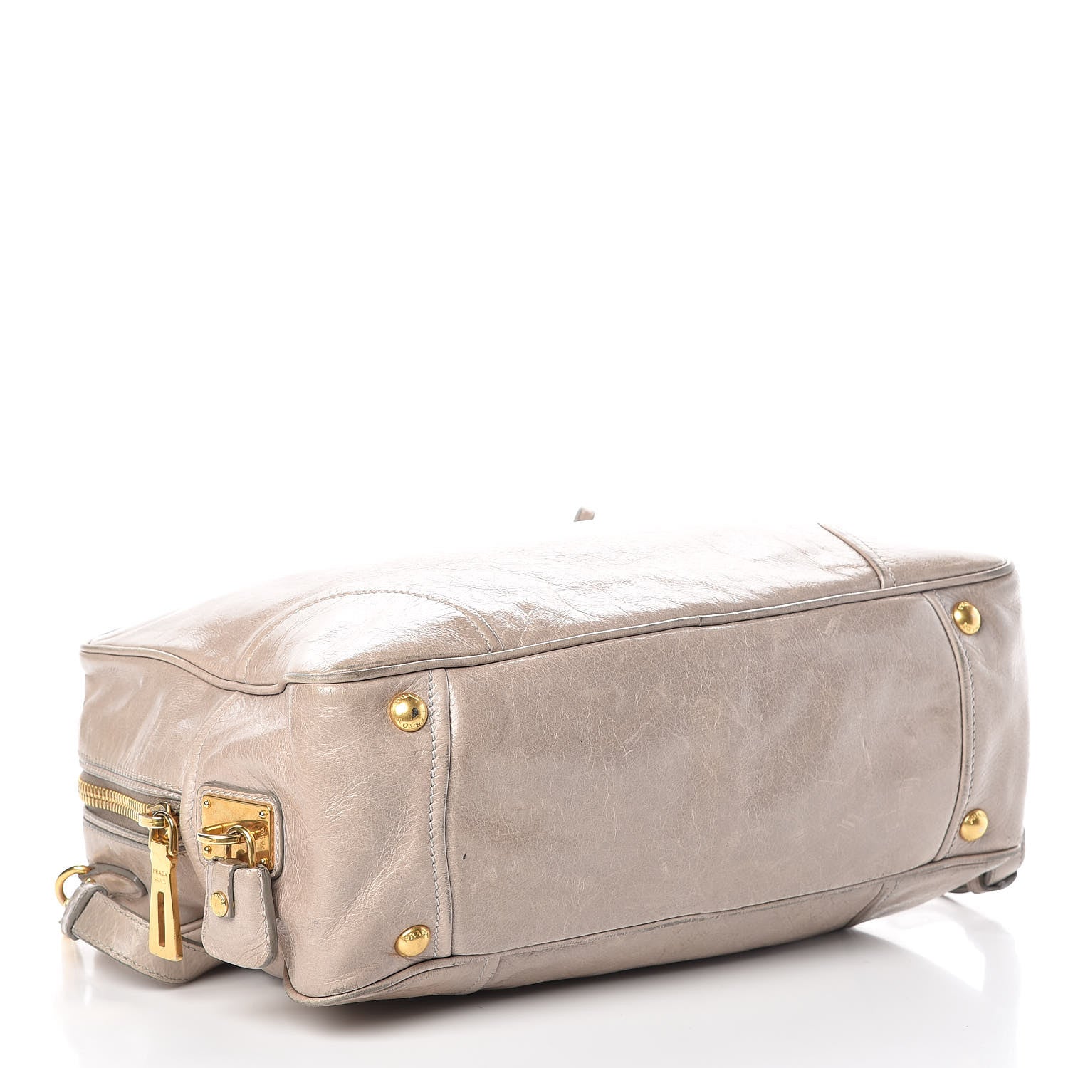 Prada Vitello Shine Top Handle Bowler Pomice 4 of 17