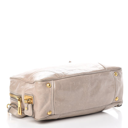 Prada Vitello Shine Top Handle Bowler Pomice 4 of 17