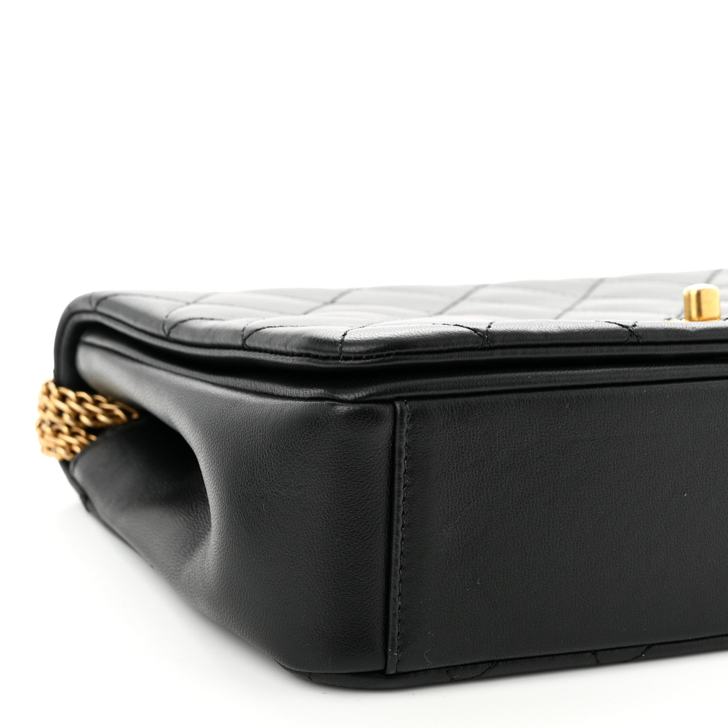 Chanel Lambskin Quilted Chain To Chain Flap Black 9 of 10