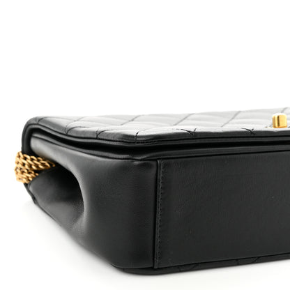 Chanel Lambskin Quilted Chain To Chain Flap Black 9 of 10