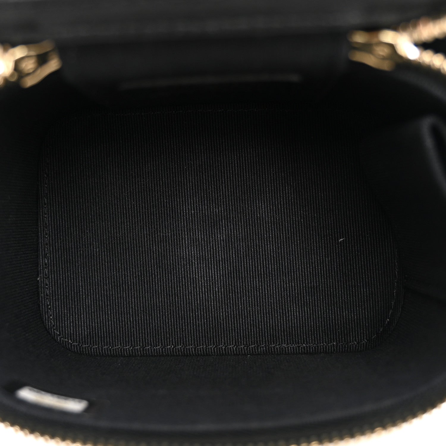Chanel Lambskin Quilted Top Handle Mini Vanity Case With Chain Black 5 of 12