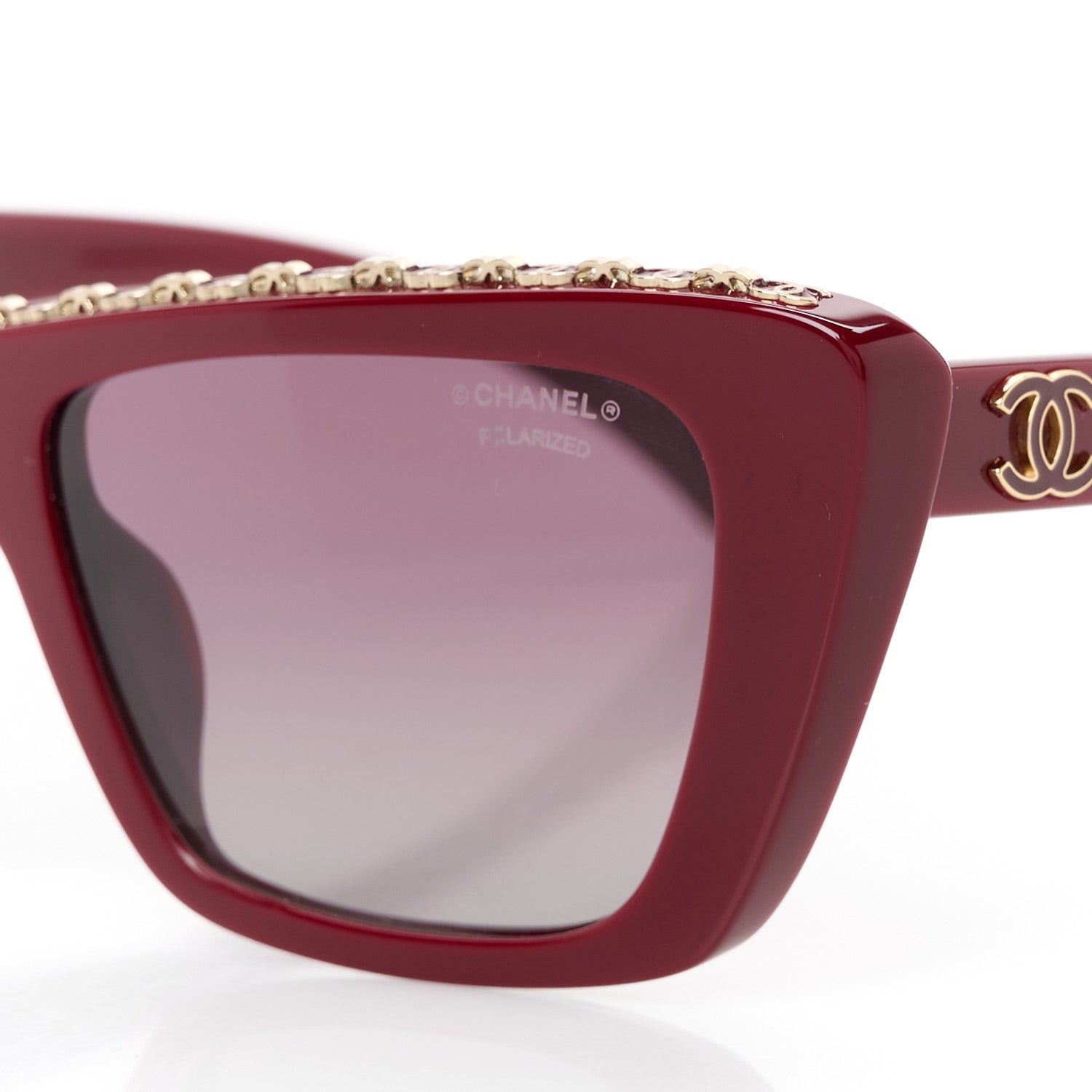 Chanel Acetate Butterfly Sunglasses 5540 Red 7 of 8