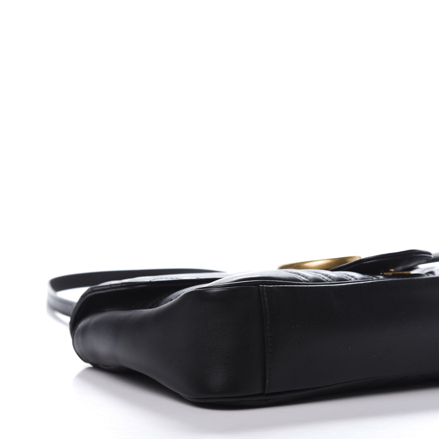 Calfskin Matelasse Medium GG Marmont Shoulder Bag Black