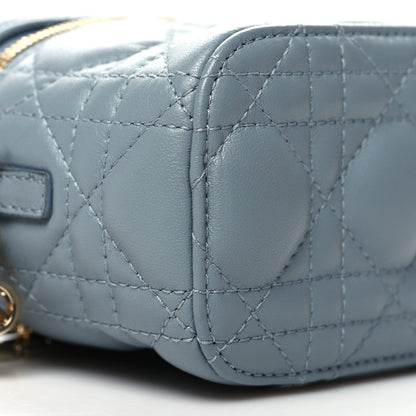 Christian Dior Lambskin Cannage Micro Lady Dior Vanity Case Blue 8 of 9