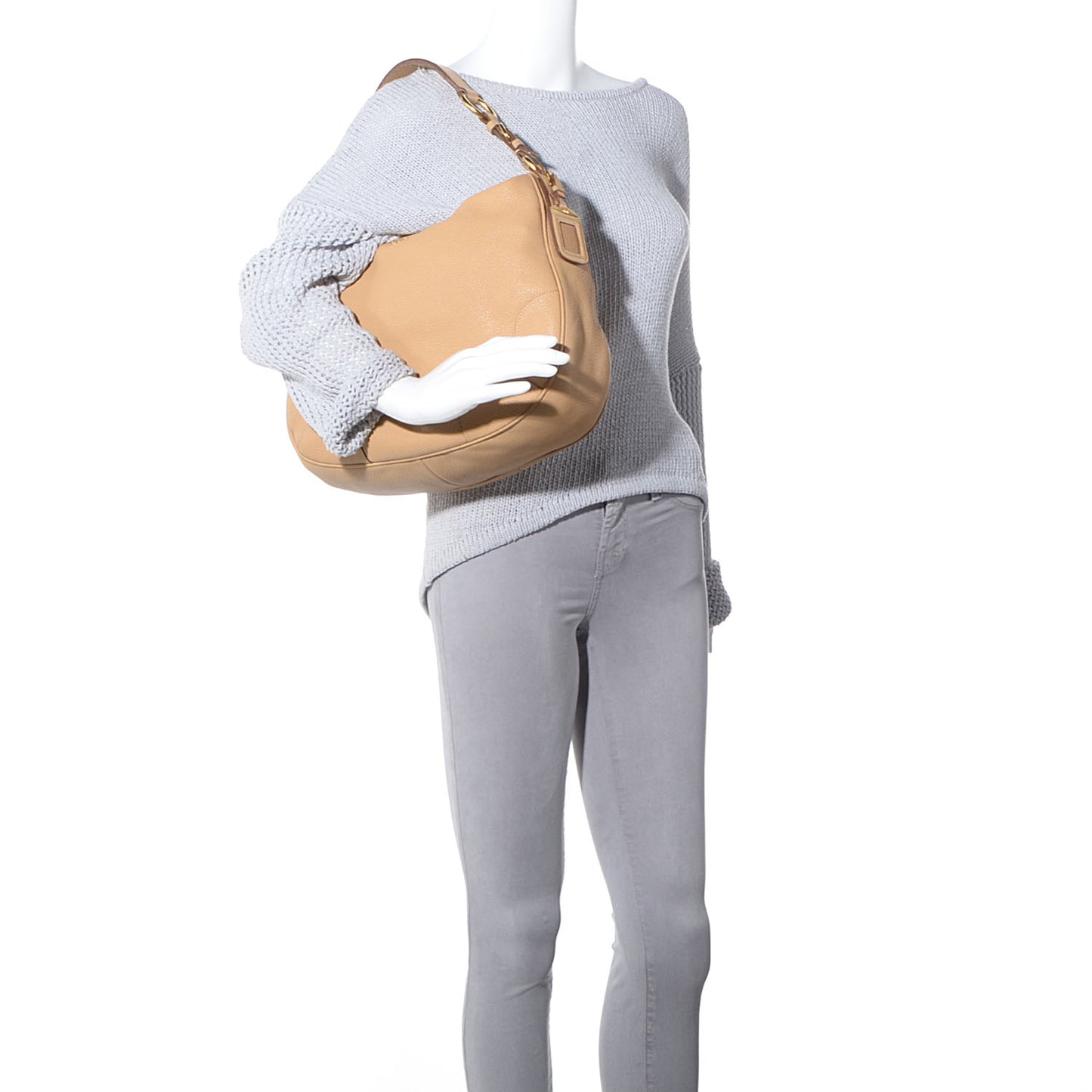 Vitello Daino Hobo Sabbia