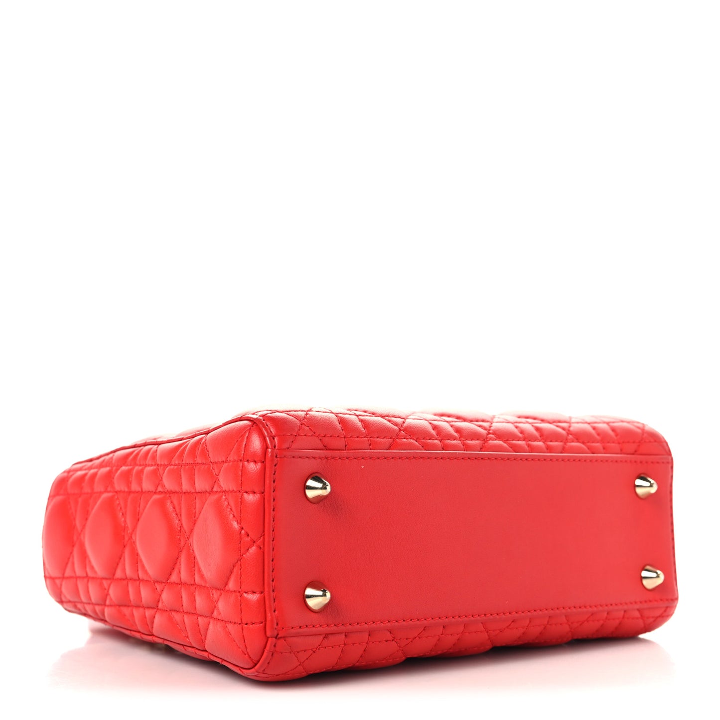 Lambskin Cannage Small My ABCDior Lady Dior Red