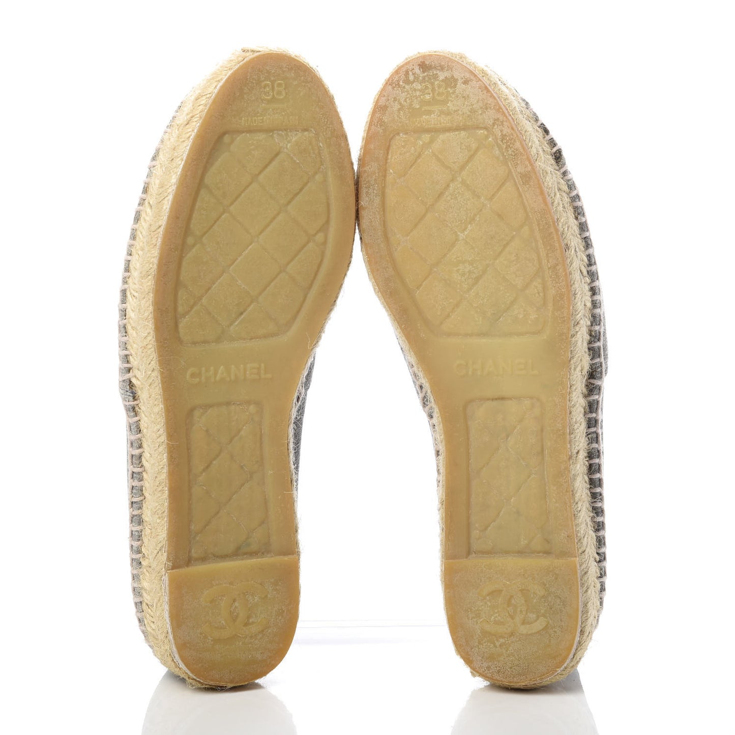 Striated Suede Espadrilles 38 Dark Grey