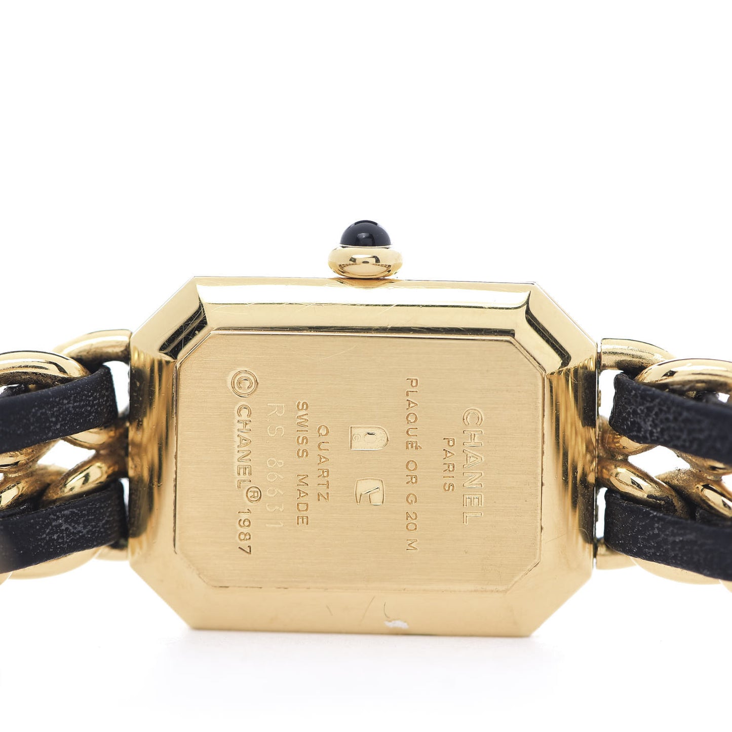 Stainless Steel Lambskin 20mm Chain Premiere Quartz Watch Gold XL