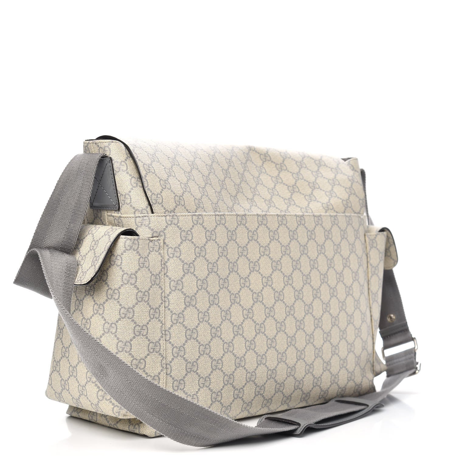 Gucci GG Plus Monogram Messenger Diaper Bag Ecru Grigio 3 of 11