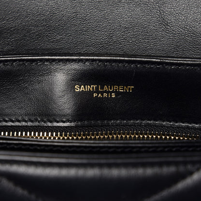 Saint Laurent Calfskin Y Quilted Monogram Toy Loulou Crossbody Bag Black 8 of 10