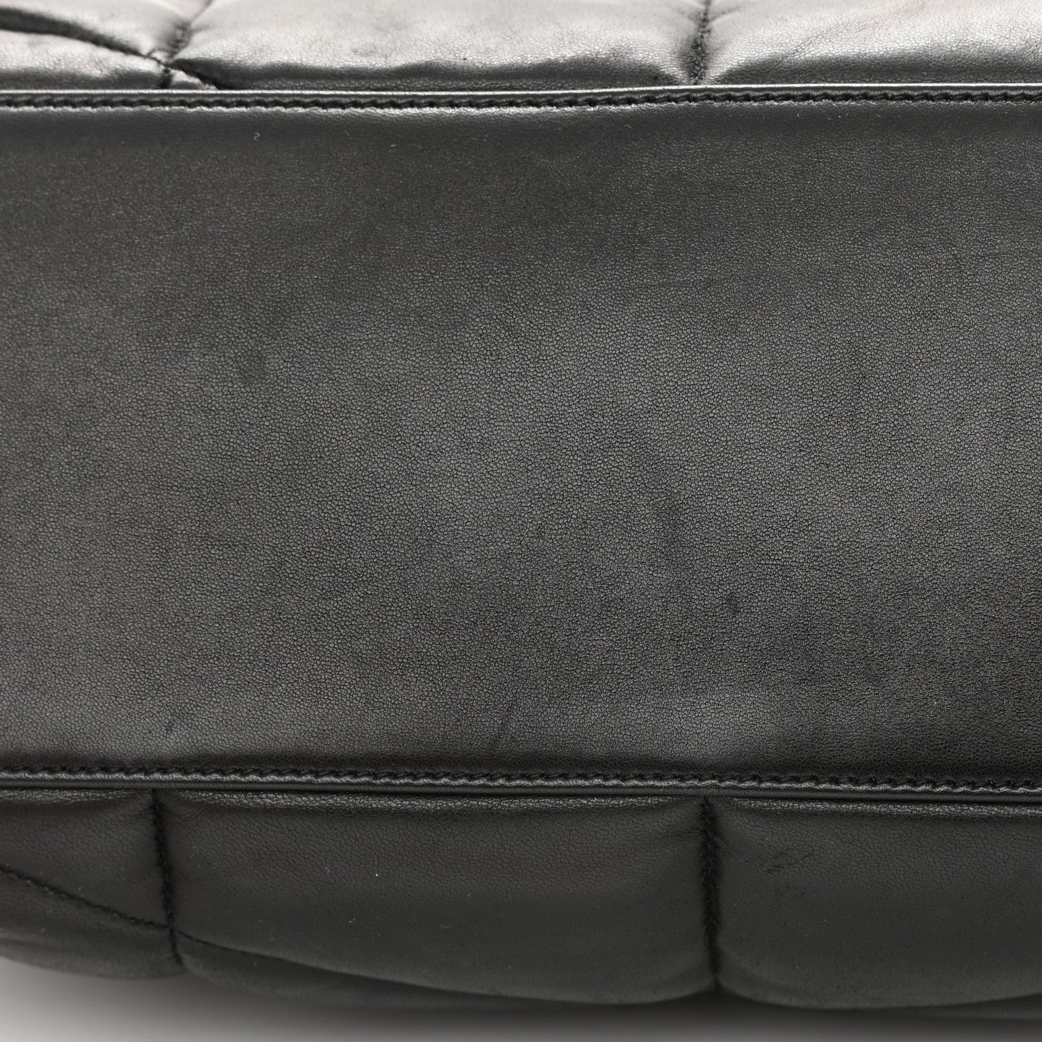 Saint Laurent Lambskin Quilted Monogram Monochrome Medium Loulou Puffer Chain Satchel Black 14 of 14