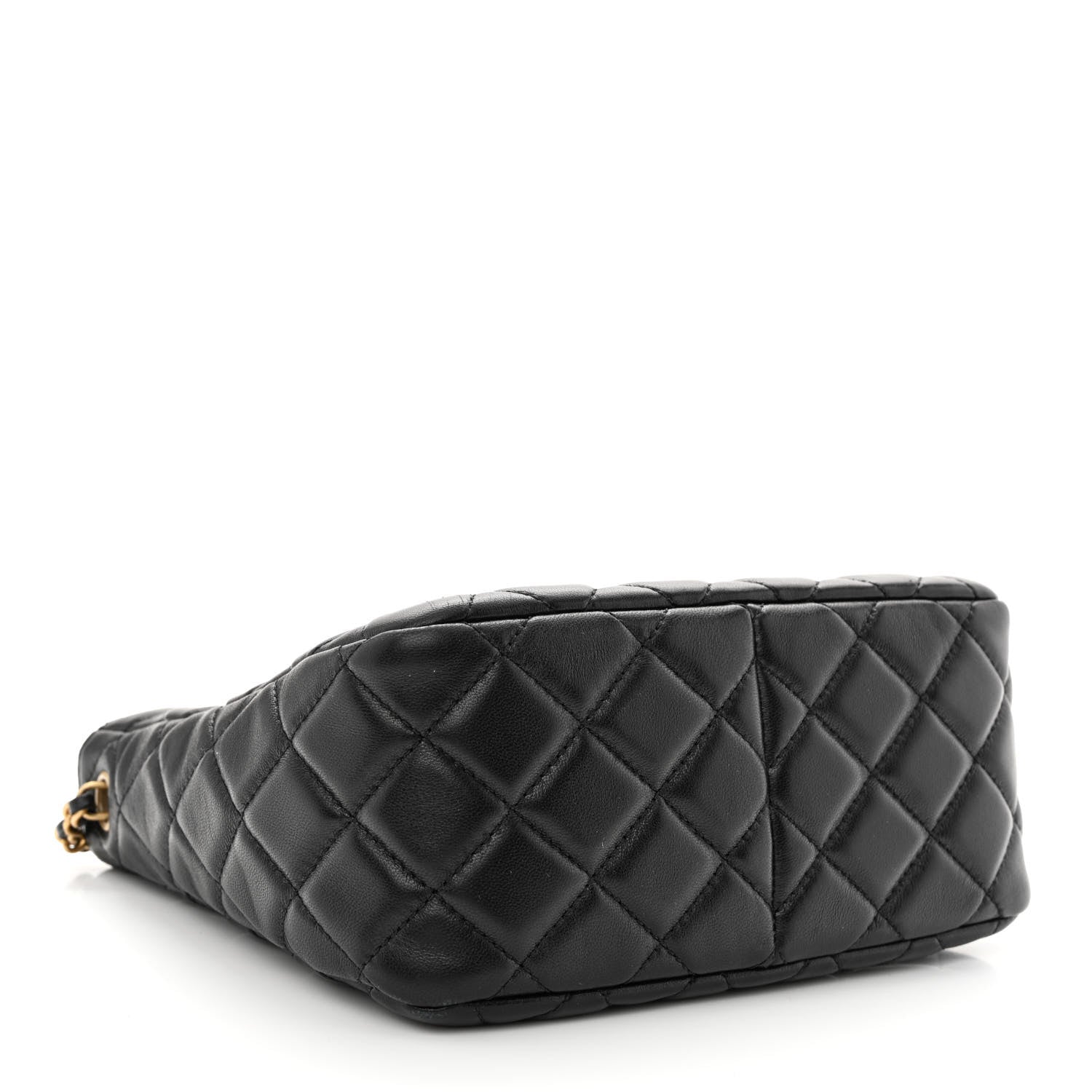 Chanel Lambskin Quilted Small Pearl Crush Hobo Black 4 of 10