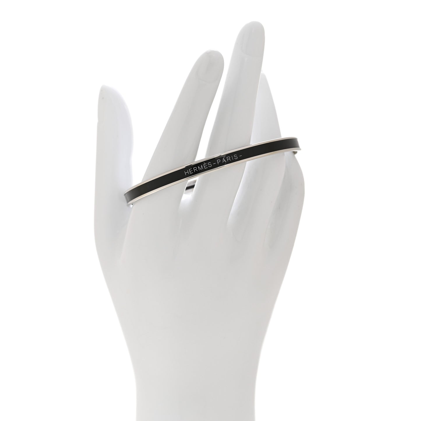 Enamel Printed Extra Narrow Uni Bracelet 70 Black