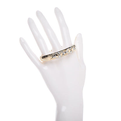 Bulgari 18K Yellow Gold Stainless Steel 10mm Parentesi Bracelet 2 of 4