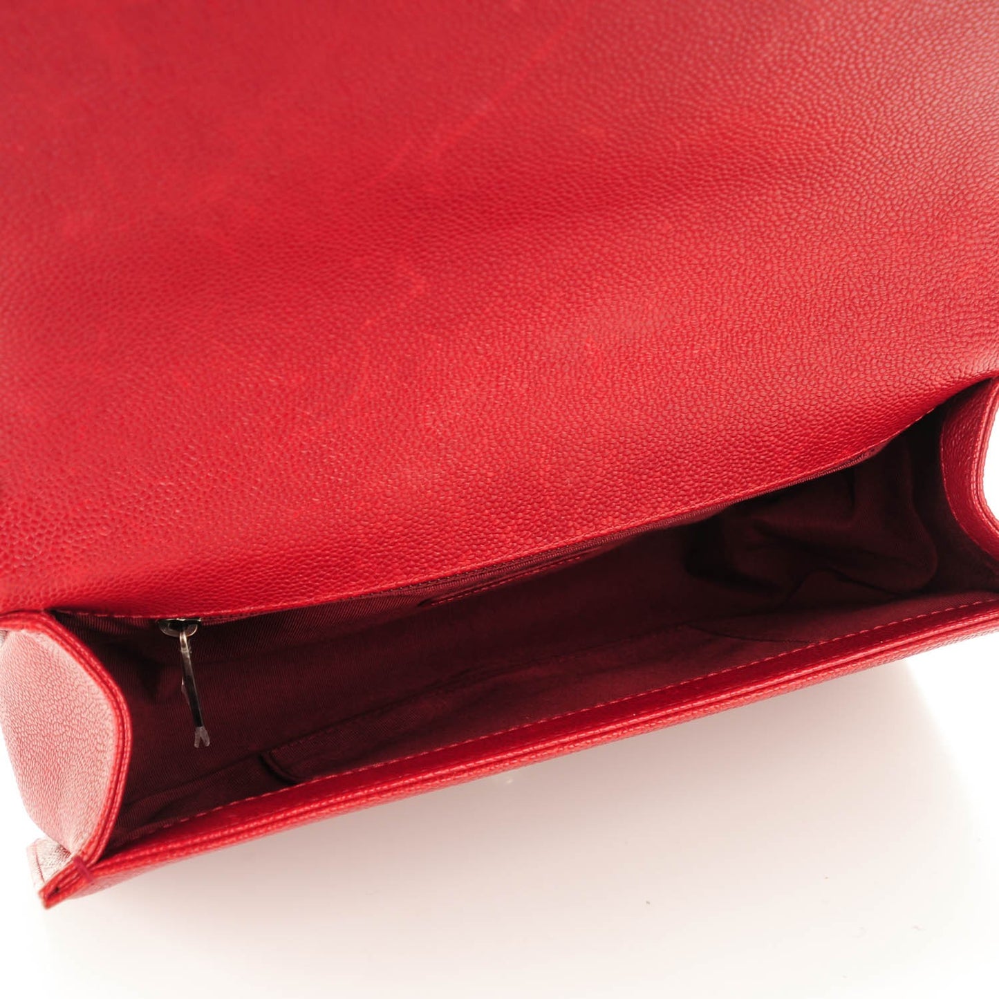 Caviar Quilted New Medium Boy Flap Dark Red