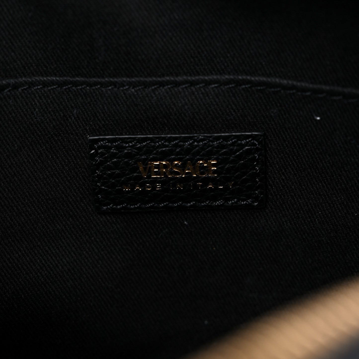 Grained Calfskin Virtus Small Bowling Bag Black