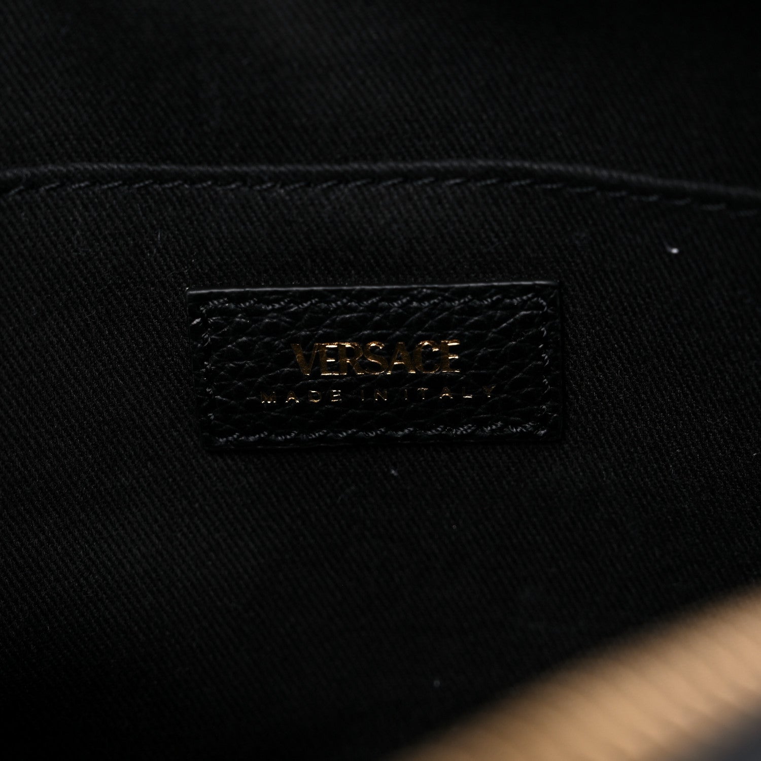 Versace Grained Calfskin Virtus Small Bowling Bag Black 6 of 9